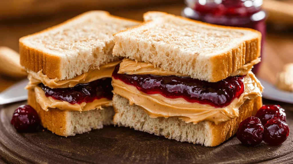 A slice of bread spread with creamy peanut butter.